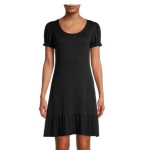 New Wild Skye Juniors Puff Sleeve Black Dress Multiple Sizes